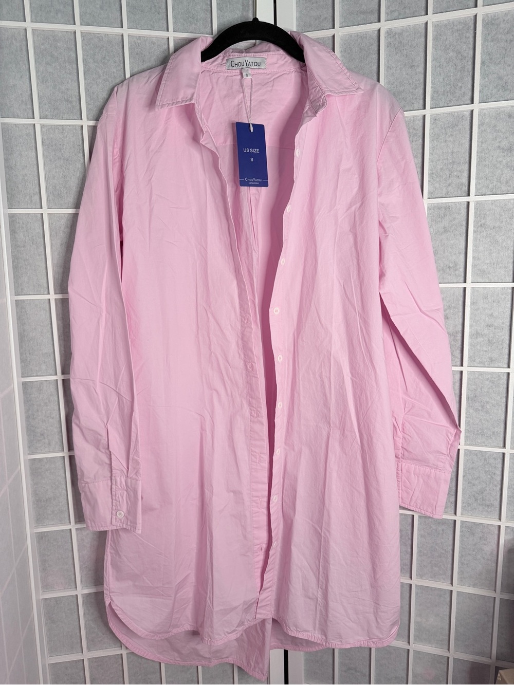 Womens Light Pink Button-Front Shirt Jacket